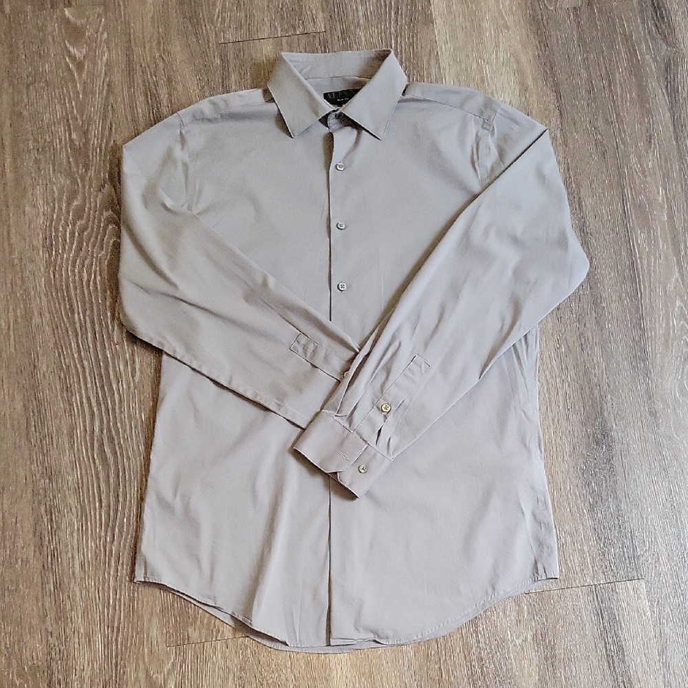 Alfani Light Gray Dress Shirt
